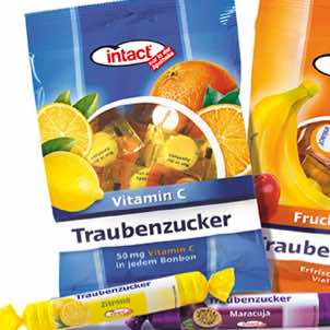 Man kennt intact aus der Apotheke. Die Traubenzucker-Produkte bekamen 2006 ein neues Gesicht. 